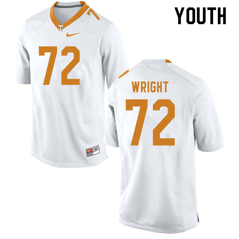 Youth #72 Darnell Wright Tennessee Volunteers College Football Jerseys Sale-White - Click Image to Close